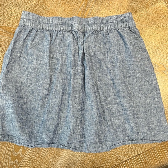 Loft Mini Linen Skirt Women’s Size Large Petite Elastic Waist 34” Length 19” - Picture 4 of 5